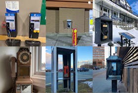 A collection of payphone photos from Kenda Landry's Instagram page, @maritimephoneco.