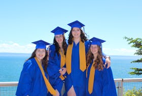 Members of the graduating class at Advocate District School include: (from left) Elizabeth Berry, Khalie MacDonald, Kylee Mosher and Brooklyn Nuttall. Contributed