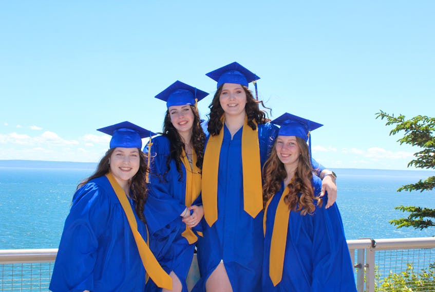 Members of the graduating class at Advocate District School include: (from left) Elizabeth Berry, Khalie MacDonald, Kylee Mosher and Brooklyn Nuttall. Contributed