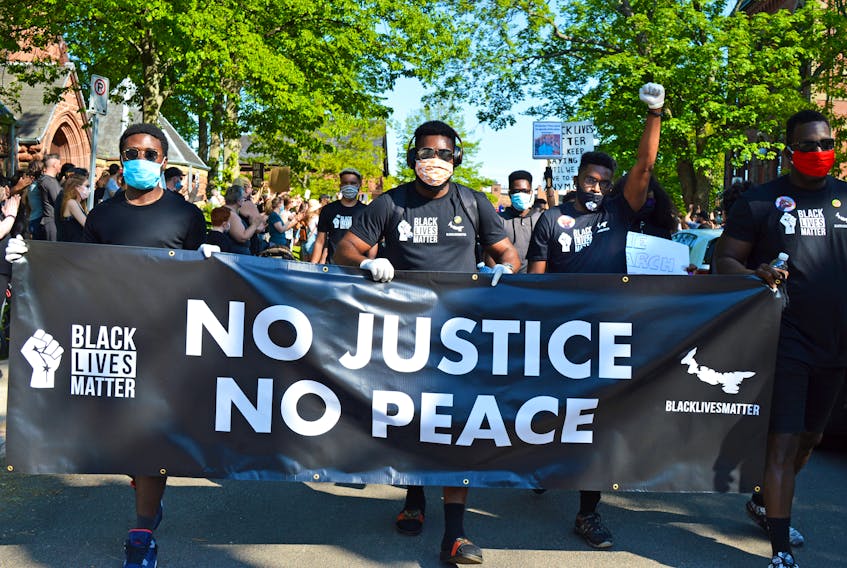 Tens of thousands of people took part in a peaceful Black Lives Matter march in Charlottetown in June 2020 following the murders of George Floyd and Regis Korchinski-Paquet.