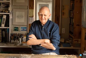 Christopher Pratt, pictured in his studio in 2021, is being remembered for his contributions to both the province and the art world after he passed away June 5. - Ned Pratt photo
