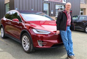 Jon Seary, co-owner of Drive Electric NL, an organization established to promote the adoption of electric vehicles in the province, has a Telsa Model X four-wheel drive electric vehicle.  