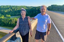 Majella and Steve Sharpe on the Natchez Trace Parkway, Tennessee, just days before the crash that killed her. Contributed.
