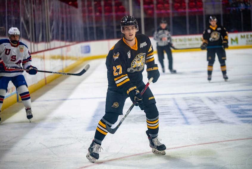 Paradise native Ryan Greene is hoping to hear his name called early next month at the 2022 NHL Entry Draft being held in Montreal. Photo courtesy Green Bay Gamblers