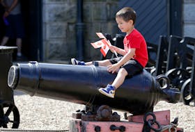 July 1, 2022--Caden MacMillan, 4, sits on top of a cannon as he and his family tour the Citadel Hill fort during Canada Day.
ERIC WYNNE/Chronicle Herald
