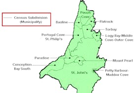 Boundaries of municipalities on the northeast Avalon. -Government of Canada