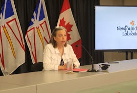 Chief Medical Officer of Health Dr. Janice Fitzgerald provides an update on COVID-19 booster shots at the Confederation Building on Wednesday, July 13. -Juanita Mercer/SaltWire Network