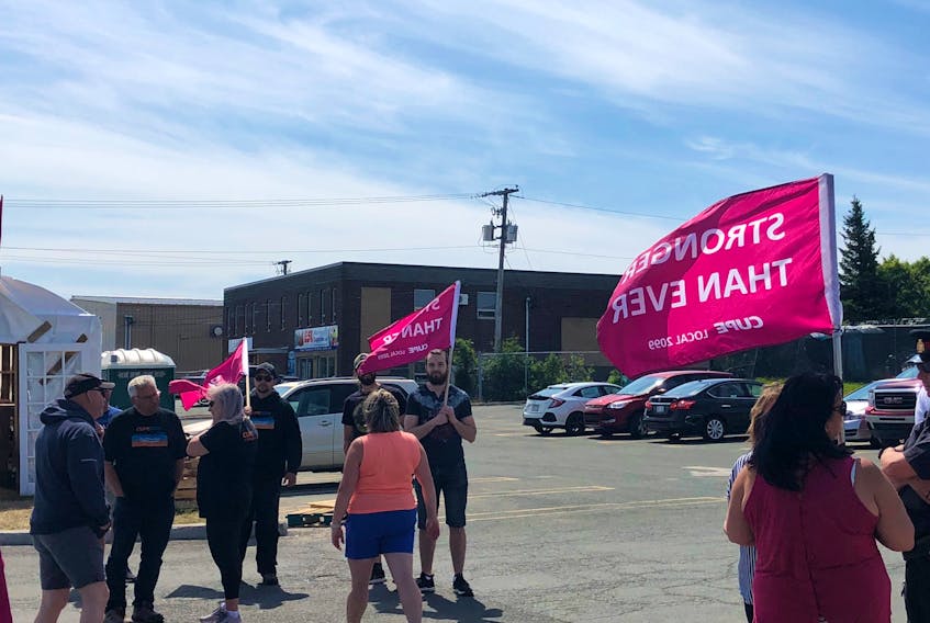 City workers in Mount Pearl are picketing a number of locations, including the city depot in Donovans Industrial Park.