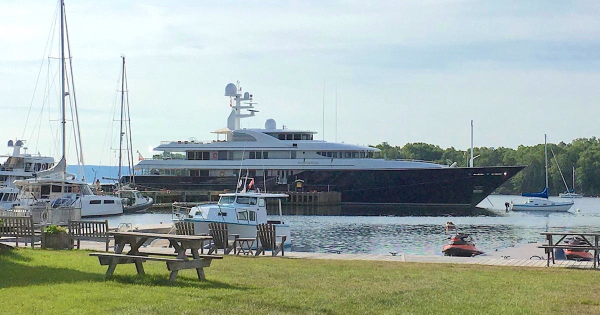$100 million super yacht 'Archimedes' docked at Port of Pensacola