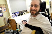  Rabbi Yehuda Simes is pictured in January 2011 after a June 2010 highway accident that left him a quadriplegic.