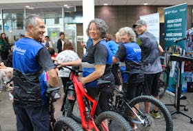 Truro is known for its vibrant biking community and volunteers. Pictured (left to right) are Peter Marshall, Stephanie Miles, Darlene Marshall and Aaron Tooker.