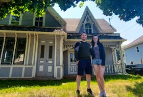 Zach and Olivia Kelly, of Kensington, P.E.I., outside their new home at 74 Victoria St. W. The couple recently relocated to the Island from Ontario and are documenting their efforts to restore their property, which is a 127-year-old heritage house that was mostly unoccupied for the past 30 years. Colin MacLean