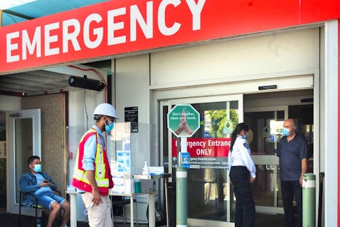 Emergency entrance at Lions Gate Hospital in North Vancouver