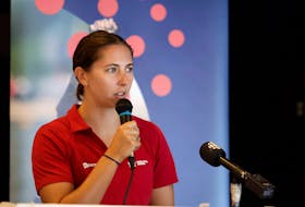 July 27, 2022--Isolation shot of Olympians Katie Vincent speaks during press conference Wednesday morning.
ERIC WYNNE/Chronicle Herald