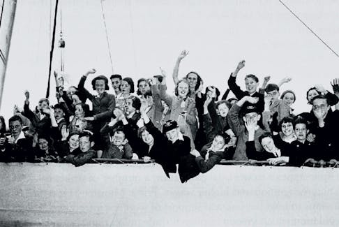 British Evacuee Children Arrive in Halifax, August 1941. - E.A. Bollinger. Nova Scotia Archives. 