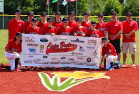 The Cape Breton Sooners will compete in the Canadian Junior Little League Championship in Lethbridge, Alta. The tournament will begin on Saturday and run until Aug. 7 at Spitz Stadium. Members of the team, front row, from left, Gavin Rector and Nole Murray. Middle row, from left, Carter Ford, Kayden McInnis, Gaige Marsh, Gavin Noble, and Tucker Sinclair. Back row, from left, Darian McInnis (coach), Brody Walker, Charlie MacLeod, Cohen McNeil, Kale MacDonald, Regan Cousins, Coby Meade, Robbie Sinclair (coach), and Stephen McInnis (manager). PHOTO CONTRIBUTED/CLINTON MACKENZIE.