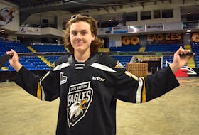 Cape Breton Eagles first overall pick Tomas Lavoie can't wait to get things started with the team in August. JEREMY FRASER/CAPE BRETON POST.