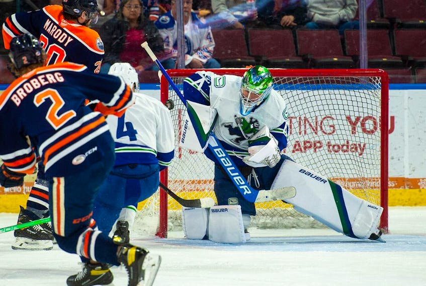 The Abbotsford Canucks and Bakersfield Condors play in Game 1 of their best-of-three opening round series in the AHL playoffs in Bakersfield, California. Postmedia has confirmed that is likely goalie coach Curtis Sanford is leaving the organization.