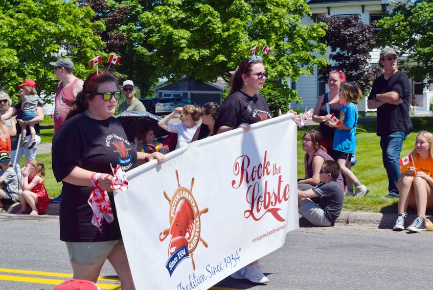 The Pictou Lobster Carnival had an entry in the Westville Canada Day parade.