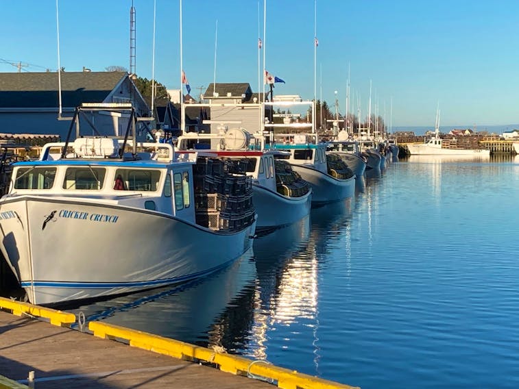 Lobster boats are loaded with traps in North Rustico Harbour prior to the beginning of the 2022 lobster season. The season, which wrapped up June 30, is being described by Prince Edward Island fishers as one with many unexpected ups and downs. File