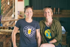 Alicia MacDonald (left) and Sonja Mills co-own Port Rexton Brewing, which has been in business on the Bonavista Peninsula since 2016. — Jon Sturge Photography