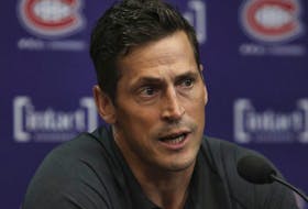 Vincent Lecavalier, Montreal Canadiens special adviser to hockey operations, speaks at a news conference ahead of Thursday's NHL Draft at the Bell Centre on July 4, 2022.