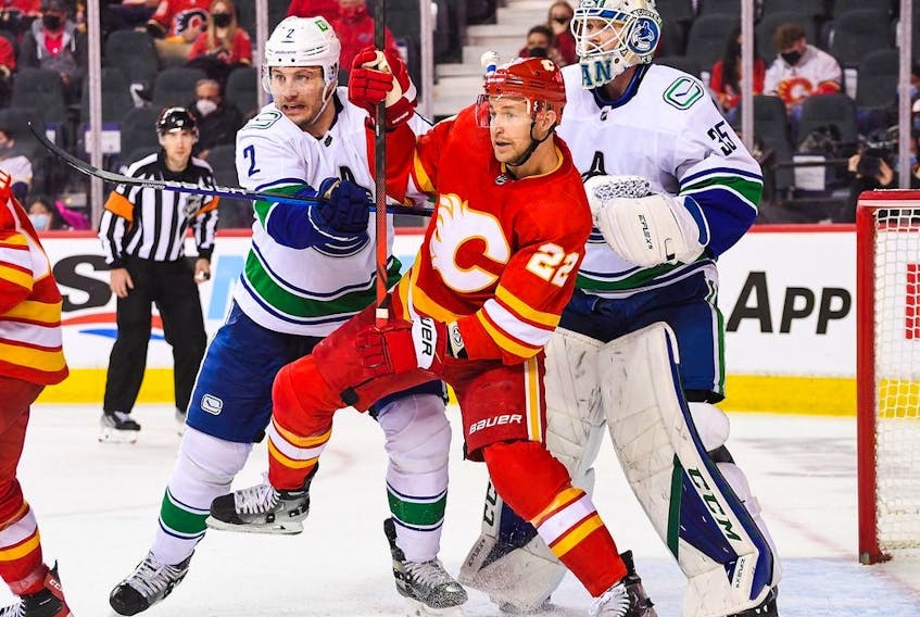 The Canucks will again start their pre-season schedule with split-squad games against the Calgary Flames.