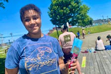 Kesih Phillip said taking part in a community effort to spruce up the Yarmouth South Playground was important to her because she used to spend a lot of her time here growing up and she knows the playground is important to families and children. TINA COMEAU PHOTO