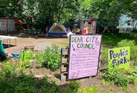 July 5, 2022--Effective July 5, Halifax Regional Municipality has given residents of Meagher Park (The People's Park) notice to vacate. The transition period for residents to move from the small park, located on Dublin, near Chebucto Road, will end July 17th. 
ERIC WYNNE/Chronicle Herald