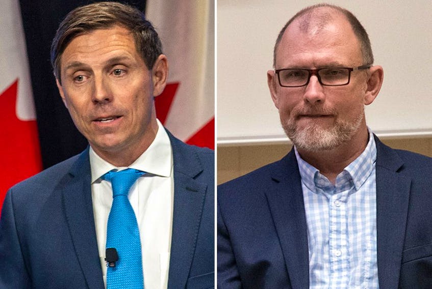 Former Conservative leadership candidate Patrick Brown and Leadership Election Organizing Committee chair Ian Brodie.