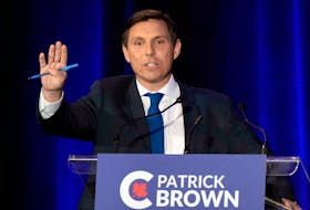 Conservative leadership hopeful Patrick Brown during the Conservative Party of Canada French-language leadership debate in Laval, Quebec on May 25, 2022.