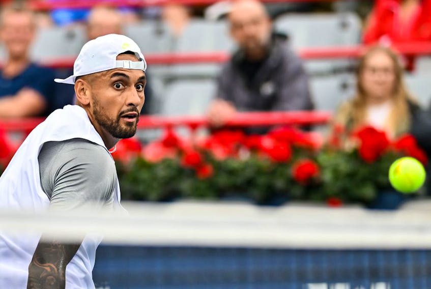 "I know physically and mentally I'm not as fresh as I would like," Nick Kyrgios said Tuesday after he defeated Argentine Sebastian Baez 6-4, 6-4 at the Jarry Tennis Centre in Montreal.
