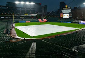 The game between the Baltimore Orioles and the Toronto Blue Jays was postponed due to inclement weather at Oriole Park at Camden Yards. 