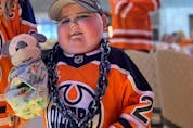  Ben Stelter at Rogers Place for an Edmonton Oilers playoff game against the Los Angeles Kings on May 8, 2022.