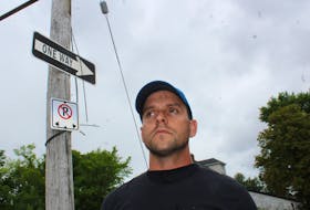 Dave Hachey of Dave The Plumber on Johnston Street: "I see cars coming the wrong way, and cars going the proper way almost getting clipped. It’s insane." IAN NATHANSON/CAPE BRETON POST
