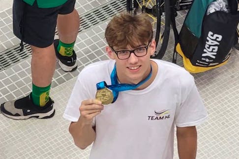 Kilbride teen Chris Weeks is bringing home a pair of swimming medals from the 2022 Canada Games including a gold medal in the 50M butterfly. Swimming NL Facebook/photo