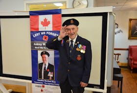 Aubrey Ingraham, of Middleton, who celebrated his 101st birthday on Aug. 5, was surprised with the news that he would be first veteran honoured as part of the town’s Remembrance Day banner campaign. KIRK STARRATT