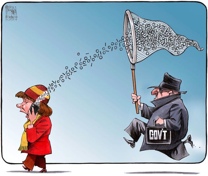 Bruce MacKinnon's cartoon for March 27, 2014 — the winner of the 2014 World Press Freedom Award.