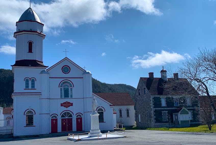 Sacred Heart Roman Catholic Church in Placentia is up for sale to help settle compensation claims for sexual abuse against young boys at the former Mount Cashel Orphanage. The stone building next to it is the former Our Lady of Angels Presentation Convent, which is owned by the town.