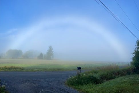 Natalie Penney caught this fogbow in Barss Corner, N.S., Monday morning. -Contributed