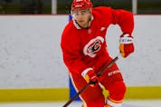  Matt Coronato is pictured during the Calgary Flames’ prospect development camp at 7 Chiefs Sportsplex on Tsuut’ina Nation on July 12, 2022.