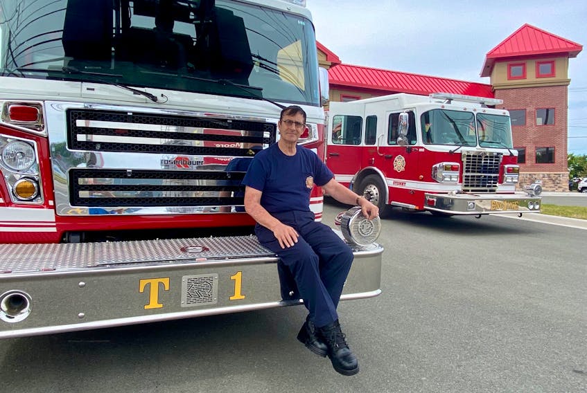 Since Cape Breton firefighter Russ Davis has cheated death twice, he reckons he best give back to the community. His gift of choice is blood, but Davis said he’s frustrated that there is nowhere within the Cape Breton Regional Municipality to donate. DAVID JALA/CAPE BRETON POST