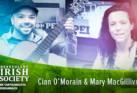 Cian O’Morain, left and Mary MacGillivray will be the next guest at the Katherine Hughes Memorial Hall at the Irish Cultural Centre on Aug. 23. Contributed 