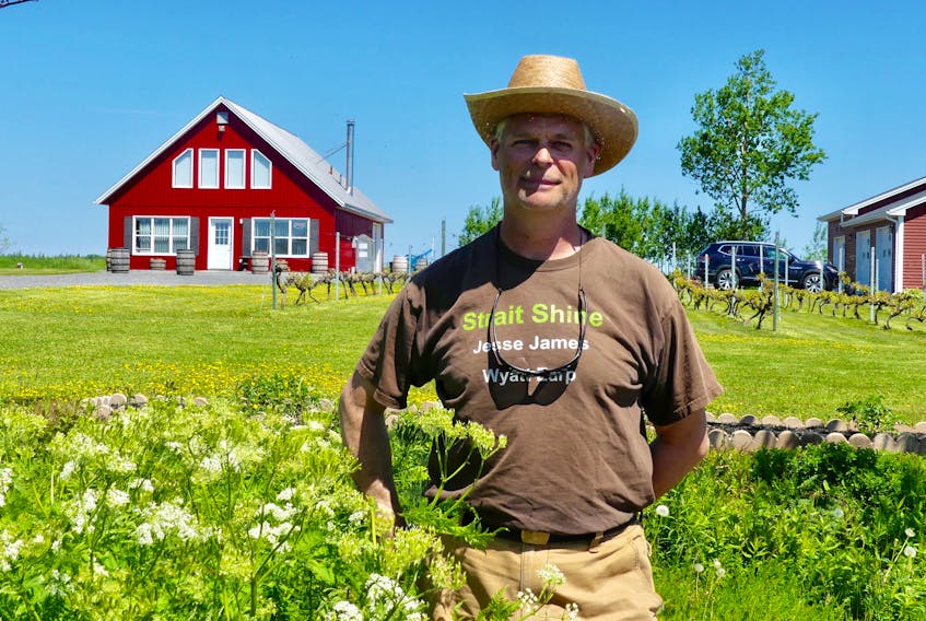 Ken Mill, owner of Myriad View Artisan Distillery, is pictured in his herb garden in Prince Edward Island. It took a lot of effort, but Mill was able to establish PEI's first distillery. - Sandra Nowlan