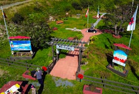 An aerial view of the Pte. Kevin Kennedy Memorial Garden in St. Vincent's-St. Stephen's-Peter's River.
