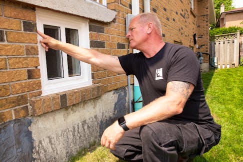 Summer maintenance should include checking for cracks around and below windows, torn screens, holes in mortar or loose bricks. Mike Holmes inspects the brickwork and windows from an episode of Holmes Family Rescue. 