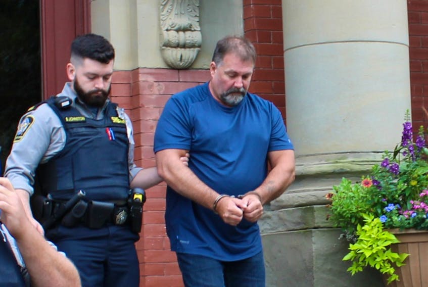 Former prison guard Brian Wilson, pictured exiting the Supreme Court building in Truro on Aug. 23, was sentenced to three years in jail on six counts of sexual assault and breach of trust.