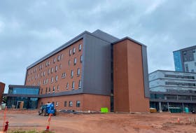 UPEI's new residence is undergoing final touches for the 2023 Winter Canada games and will be available for students next fall. Yakosu Umana • The Guardian