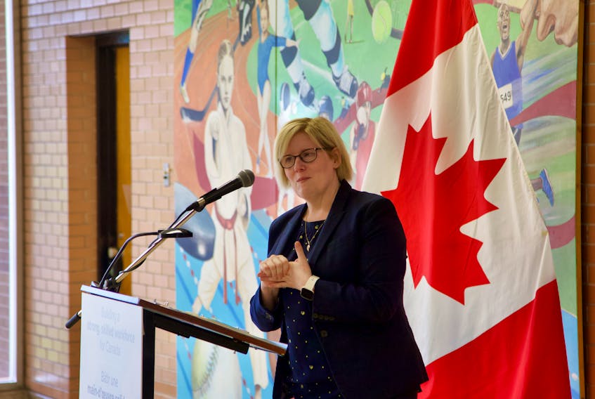 Carla Qualtrough, minister of employment, workforce development and disability inclusion, announced an investment of $59.9 million in 17 organizations across Canada that provide those seeking employment or those already employed a way to further the skills they need to work. Cody McEachern • The Guardian
