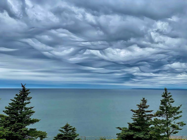 SaltWire Network journalist Tina Comeau caught rare asperitas clouds at Smugglers Cove in Meteghan, N.S. in 2020.